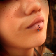 giantess vore blonde mouth lips elf face close_up voluptuous freckles digital_render opal ashkiiwolf