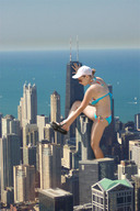 giantess crush city mega swimsuit sandals airplane