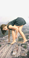 giantess crush mega brunette curious foot_crush giantess_katelyn highway
