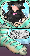 drawing micro feet comic black_hair color blue_eyes sweat domination smiling socks teasing cat_girl x-ray smelly june striped_socks mspaintgts bakura