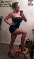 collage blonde long_hair high_heels domination bondage foot_crush hand shrunken_man cruel dialogue squeezemeflat mini_skirt cell_phone