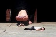 collage toes barefoot shrunken_man pedicure crlvr floor raised_foot george imminent_crush georgedean sokar9