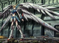 drawing giantess wings color anime military gundam mech_girl gundam_wing gundam_wing_endless_waltz ek