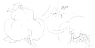 drawing giantess monochrome aroused sex anal squatting bull sketch noill