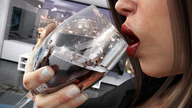 nude mouth handheld brunette lips glass shrunken_people open_mouth falling wine imminent_vore digital_render lfcfan adeline mass_vore