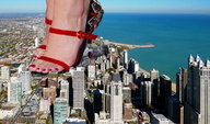 collage feet city destruction ocean high_heels buildings unknown_artist pedicure