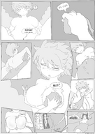 drawing nude comic monochrome barefoot unaware shrunken_woman trapped rubbing teniko senran_kagura miyabi imu wash_cloth between_breasts