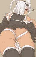 drawing giantess color glasses lying_down uru kantai_collection admiral musashi whie_hair
