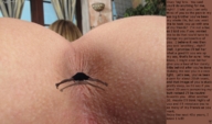 collage long_hair brunette story anal_insertion shrunken_man between_buttcheeks