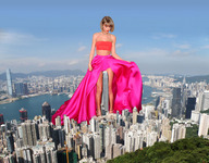 giantess collage city mega blonde dress legs skyscraper taylor_swift !maz hong_kong