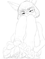 drawing monochrome glasses short_hair xtreme7 looking_down pinned under_foot multiple_victims