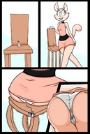 drawing panties furry upskirt comic butt_crush sitting unaware panels jj-psychotic no_background planet_dolan shima_luan
