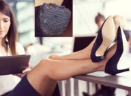 collage long_hair high_heels brunette sitting unaware vehicle_crush legs_up zboczony
