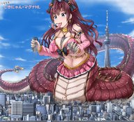 drawing giantess city mega color tongue destruction handheld ochiko_terada airplane snake_girl