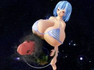 giantess earth space futanari destruction penis planet sex moon digital_render cosmic_giantess planet_fuck soluvan