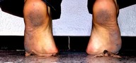 collage lying_down shrunken_man pinned dirty_soles under_foot crlvr