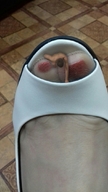 collage feet domination slave in_shoe sandals nylons reaching shrunken_man red_nails nail_polish