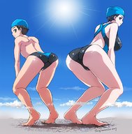 drawing giantess crush landscape city mega butt destruction giant barefoot torajimaneko sun legs sky under_foot point_of_view