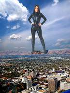 giantess collage mega destruction brunette wonderslug boots bodysuit clouds latex sky manicure looking_at_viewer hills zipper natalia_phillips tribute-to-tiny-little-lisa
