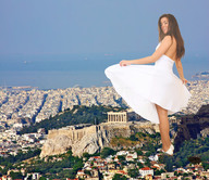 giantess collage mega buildings brunette smiling wonderslug dress ruins white_dress looking_at_viewer athens natalia_phillips tribute-to-tiny-little-lisa