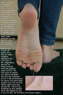 collage micro toes barefoot soles jeans story shrunken_woman