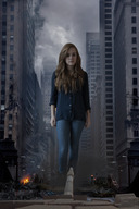 collage city destruction brunette unknown_artist fire skyscraper smoke looking_at_viewer between_buildings street_view
