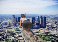 collage city mega high_heels brunette wonderslug crawling skyscraper aerial_view ashley tiny-little-lisa