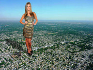 giantess collage mega blonde long_hair outdoors hands_on_hips gtsvideos1