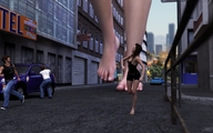 giantess city toes barefoot scared walking hiding outdoors running_away digital_render