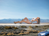 giantess collage cleavage brunette wonderslug lying_down boots legs mountains death_valley tiny-little-lisa maria_eriksson
