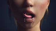 tongue mouth lips shrunken_man dangle point_of_view licking_lips nose_ring lip_ring sorenzer0 digital_render