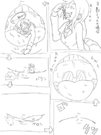 drawing giantess vore comic monochrome school uniform swallowed tears unwilling classroom multiple_prey nekomata multiple_pages