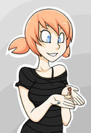 drawing gentle giantess color handheld red_hair hand jj-psychotic
