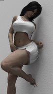 feet handheld barefoot domination shrunken_men foot_crush legs belly digital_render amgipi