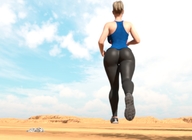 giantess city blonde large_breasts walking sneakers outdoors big_butt behind_view boomgts thick_thighs digital_render skintight_clothing