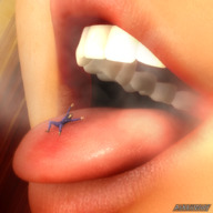 giantess vore tongue teeth shrunken_woman emma warm digital_render ashkiiwolf