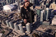 giantess collage city destruction buildings wonderslug red_hair skyscraper looking_up aerial_view looking_at_viewer tiny-little-lisa amarie-tinuviel