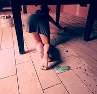 collage barefoot foot_crush unaware shrunken_man trapped indoors crlvr cleaning dirt