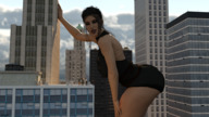 city butt buildings brunette rooftop spectators looking_at_tiny digital_render amgipi