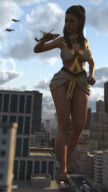 giantess city barefoot buildings helicopter brunette military legs jets streets sky between_buildings digital_render amgipi