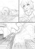 drawing giantess vore city mega monochrome destruction mouth rampage saliva