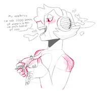 drawing monochrome robot bra drunk shrunken_people looking_down lucy looking_at_tiny between_breasts emmacat64