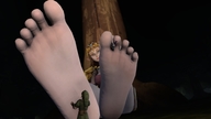 giantess sword barefoot foot_worship sitting crown between_toes shield looking_at_tiny pointed_ears digital_render the_legend_of_zelda source_film_maker abelyard link_(the_legend_of_zelda) princess_zelda_(the_legend_of_zelda)