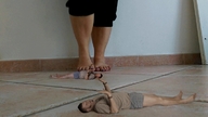 collage barefoot low_angle shrunken_men closed_eyes