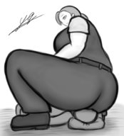 drawing monochrome butt_crush mini_giantess squatting amazon facesitting yamumil
