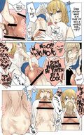 drawing giantess insertion blonde comic color futanari penis cock_vore screaming testicles uru