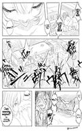 drawing giantess mega comic monochrome tongue saliva train cruel screaming between_fingers acid uru looking_at_tiny