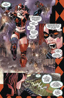 drawing giantess vore city mega comic mecha robot destruction rampage harley_quinn twintails open_mouth vomit outdoors panels white_skin dc_comics