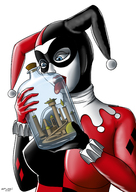 drawing color licking handheld harley_quinn bottle shrunken_city dc_comics spuski city_of_kandor kandor