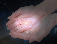 giantess collage giga space galaxies cupped_hands